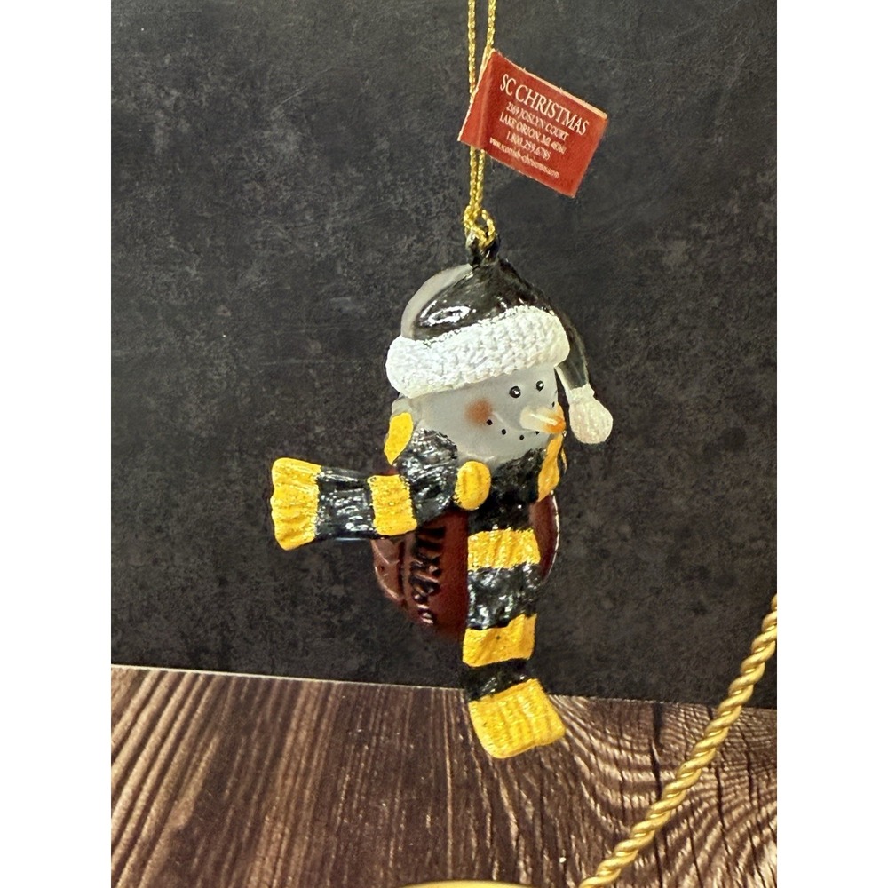 Pittsburgh Steelers Snowman Christmas Ornament NFL Wilson